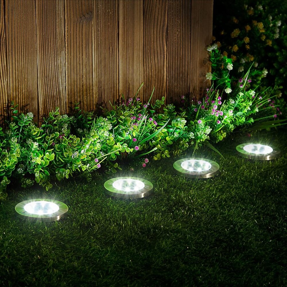 Solar Lights Outdoor Waterproof, 12 Pack Solar Ground Lights, Solar Garden Light